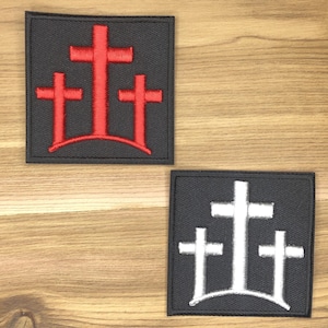 3 Crosses of Golgotha Patch, Christian Tactical Applique