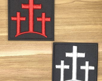 3 Crosses of Golgotha Patch, Christian Tactical Applique