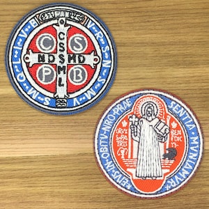 Parche sacramental de la Medalla de San Benito pequeña de 2", Exorcismo táctico moral, Santa Paz de Nursia, Iglesia católica, Cruzada contra el diablo, Satanás