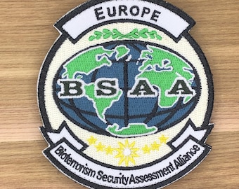 Toppa Ricamata North America BSAA Zombie Apocalypse - Termoadesiva 10 X 9,5 Cm Per Cosplay