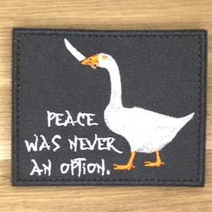 PEACE Was NOOIT een optie tactische badge moreel geborduurde patch