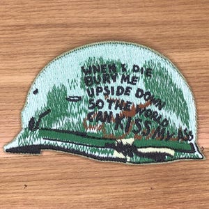 Bury Me Upside Down Patch - Platoon Movie Quote Tactical Moraal