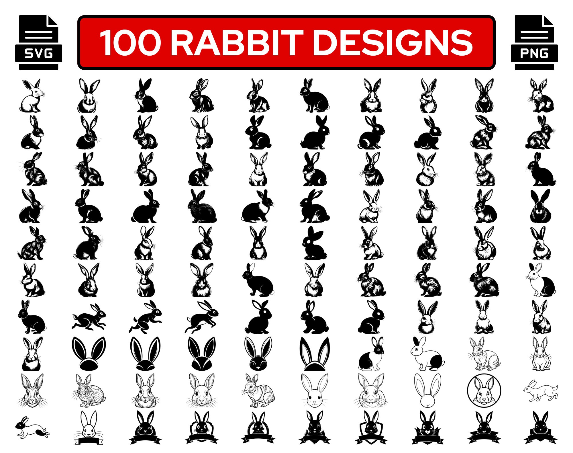 Rabbit SVG Rabbit SVG Bundle Rabbit SVG Files for Cricut Rabbit Cut ...
