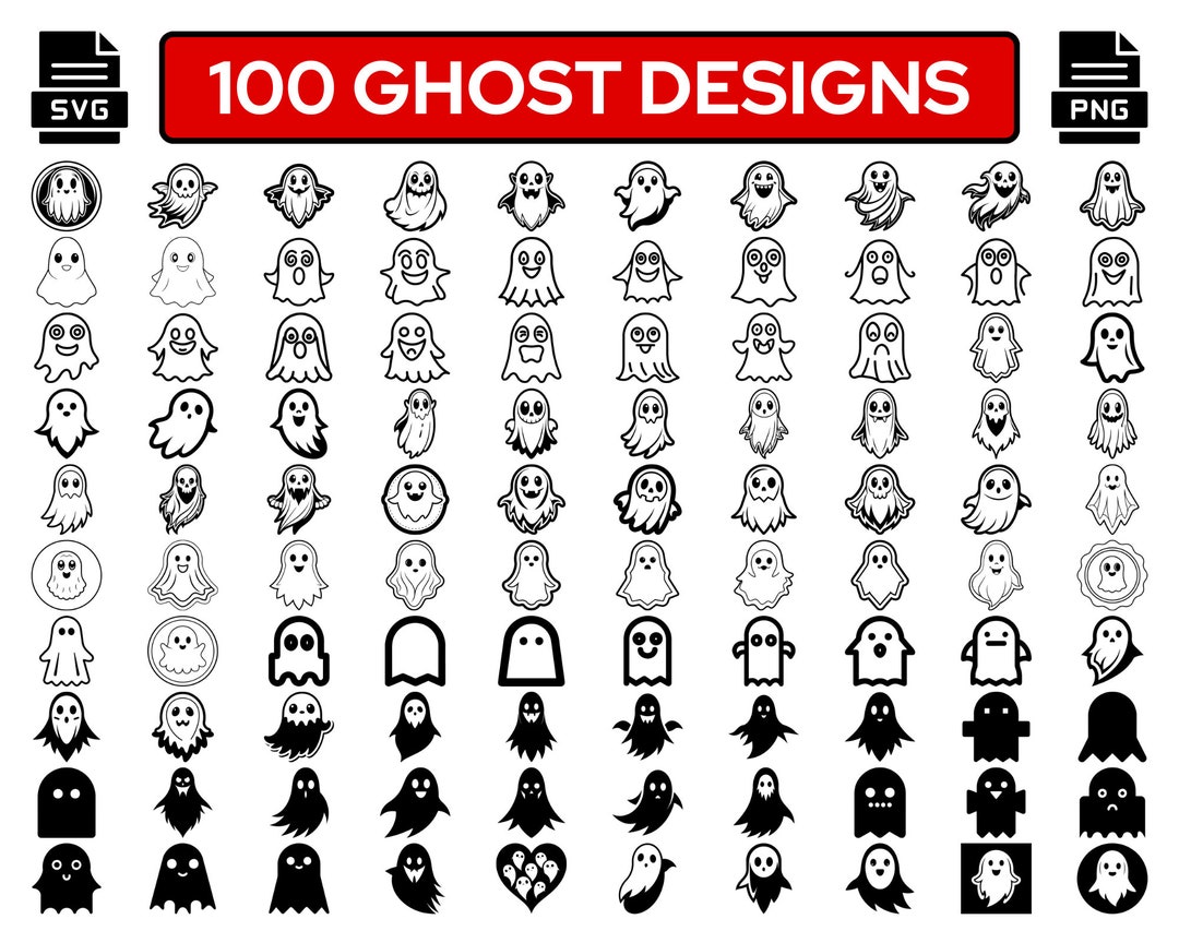 Ghost SVG Ghost SVG Bundle Ghost SVG Files for Cricut Ghost Cut File ...
