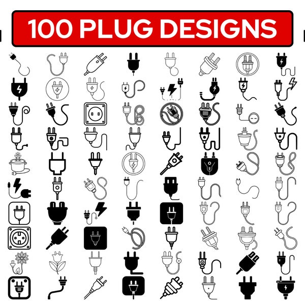 Plug SVG - Plug SVG Bundle - Plug SVG Files for Cricut - Plug Cut File - Plug Png Bundle - Plug Clipart - Electrical Plug Svg Png Designs