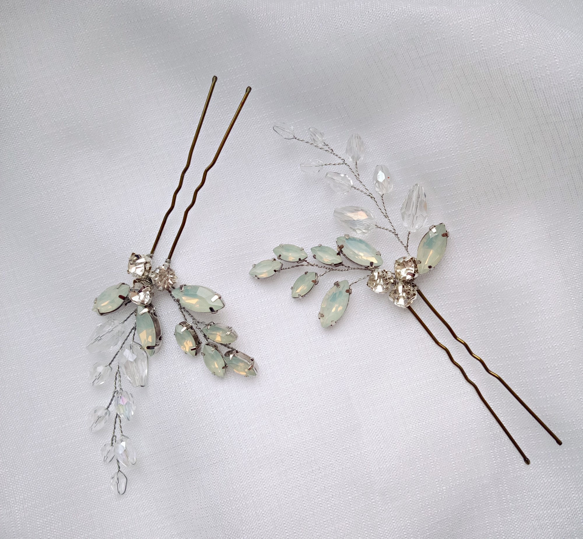 Princess White Opal Hair Clip main image 0