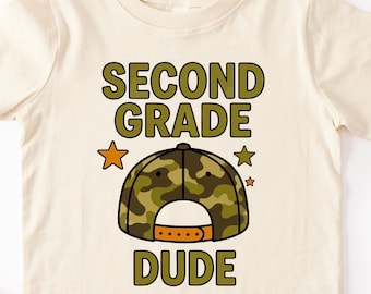 Second Grade Dude Shirt, First Day Of Second Grade Tee, Back To School Boy Shirt, 2nd Grade Student Graphic T Shirt