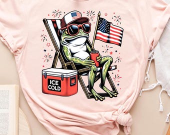Frog 4th of July USA Shirt, American Flag Shirt, USA Shirt, Fourth of July Shirt, Frog Shirt, 4th of July Shirt, America Lovers Shirt