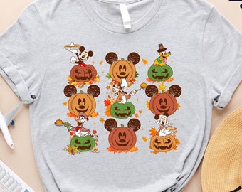 Halloween Pumpkin Shirt, Disney Sweatshirt, Minnie And Mickey, Fall Sweater, Halloween Gift, Mickey Mouse, Disney Characters,Happy Halloween