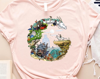 Studio Ghibli Shirt, Spirited Away Shirt, My Neighbor Totoro Shirt, Kikis Delivery Tee, Princess Mononoke Shirt, Howl's Moving Castle Shirt