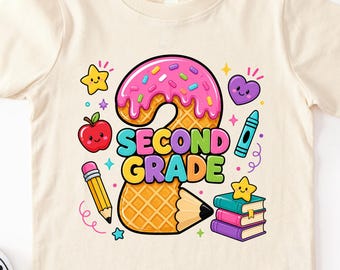 Second Grade Shirt, 2nd Grade Teacher Tee, First Day Of Second Grade Shirt, Back To School Graphic T Shirt, Elementary Teacher Gift
