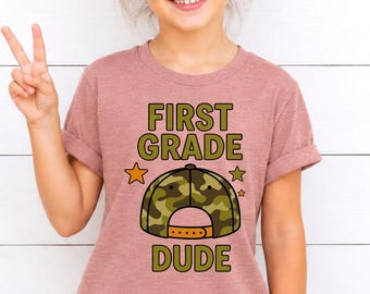 First Grade Dude Shirt, First Day Of First Grade Tee, Back To School Boy Shirt, 1st Grade Student Graphic T Shirt