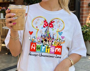 Disney Autism T-Shirt, Autism Awareness Shirt, Mickey Mouse T-Shirt, Minnie Mouse Sweatshirt, Disney Family Trip Tee, Disney Vacation Shirt