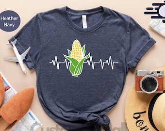Corn Heartbeat Shirt, This Is My Crop Top Shirt, Corn Lover Shirt, Corn Farmer Shirt, Ear Of Corn Shirt, Country Girl Shirt, Farmer Gift