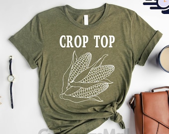 Camiseta corta, Camiseta de maíz, Camiseta de granja, Camiseta corta de maíz, Camiseta de chica de campo, Camiseta divertida de granjero, Camiseta de vida en la granja, Camiseta de chica de granja