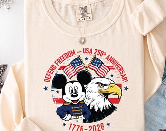 Comfort Colors® Mickey and Friends 4th July 2026 Shirt, Disney Independence Day Tee, Disneyland Family, Walt Disney World Shirt
