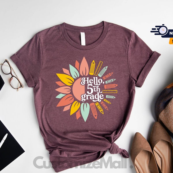 Hello 5th Grade Shirt, 5th Grade Teacher Shirt, 5th Grade Graduation Shirt, Peace Out 5th Grade, Fifth Grade Shirt,First Day Of School Shirt