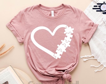 Autism Puzzle Pieces Shirt, Autism Heart Shirt, Autism Awareness Shirt, Neurodiversity Shirt, Autism Mom Shirt, Autism Acceptance Shirt