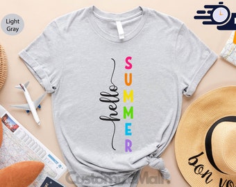 Hello Summer Shirt, Summer Time Shirt, Summer Shirts, Summer Camp Shirt, Beach Shirt, Summer Vibes Shirt,Teacher Summer Shirt,Sunshine Shirt