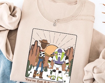 Disney Youve Got A Friend In Me Sweatshirt, Disney Woody And Buzz Crewneck, Best Friends Sweat, Toy Story Western Sweater, Disney Bestie Tee