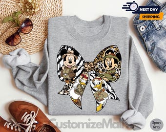 Mickey and Friends Safari Sweatshirt, Minnie Safari Sweatshirt, Disneyworld Gift, Disney Safari Sweatshirt, Disney Trip Shirt, Disney Shirt