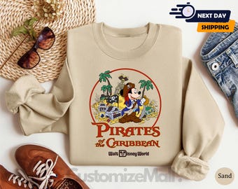 Disney Sweatshirt, Pirates of the Caribbean Sweatshirt, Disneyland Sweatshirt, Disney Vacation Sweatshirt, Gift for Her, Pirates Sweatshirt