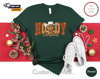 Howdy Christmas Gingerbread Man Shirt, Christmas Western Shirt, Christmas Season Shirt, Retro Christmas Family Shirt, Howdy Christmas Shirt