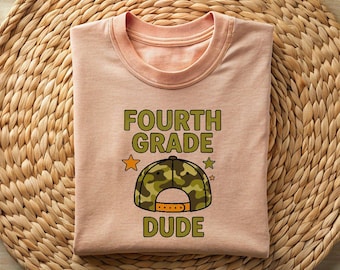 Fourth Grade Dude Shirt, First Day Of Fourth Grade Tee, Back To School Boy Shirt, 4th Grade Student Graphic T Shirt