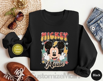 Mickey Mouse Sweatshirt, Mickey Mouse Sweater,  Disney Pullover, Disney Vacation, Disney Gifts For Kids, Disneyland Sweater, Disney Outfit