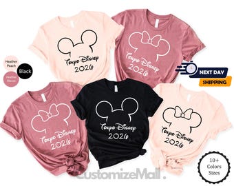 Tokyo Disney 2026 Shirt, Disney Trip 2026 Shirt, Disney Couples Shirt,Mickey Minnie Shirt,Couples Disney Valentine Shirt,Disney Family Shirt