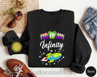 Infinity And Beyond Disney Couple Sweatshirts, Toy Story Sweatshirt, Andy shirt, Disney Matching Shirts, Buzz Sweatshirt, Woody Sweater
