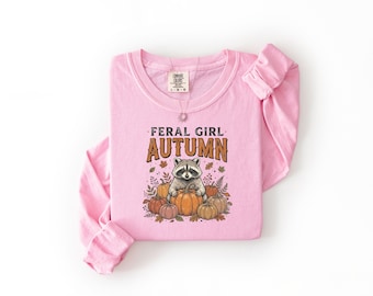 Just A Horror Goose Comfort Colors Shirt, Funny Halloween Goose Graphic Tee, Spooky Season Long Sleeve Top