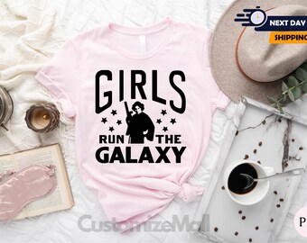 Star Wars Princess Leia Girls Run The Galaxy Shirt, Star Wars Day, Disneyland Shirt, Womens Rights, Star Wars Celebration, Galaxy's Edge