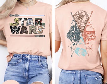 Disney Star Wars Shirt, Front and Back Hoodie, Galaxy's Edge Shirt, Retro Star Wars Shirt, Disney Shirt, Star Wars Shirt, Darth Vader Shirt