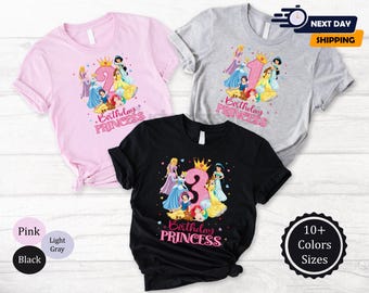 Princess Birthday Shirt, Princess Party Shirt, Birthday Girl Shirt, Girls Birthday Shirt, Personalized Shirt Kids, Gift Birthday Shirt