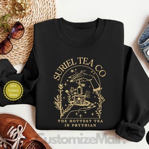 Suriel Tea Co Sweatshirt, A Court of Thorns and Roses Sweatshirt, ACOTAR Gifts, ACOTAR Bookish Gift,Fantasy Lover Sweater,Cozy Reader Outfit