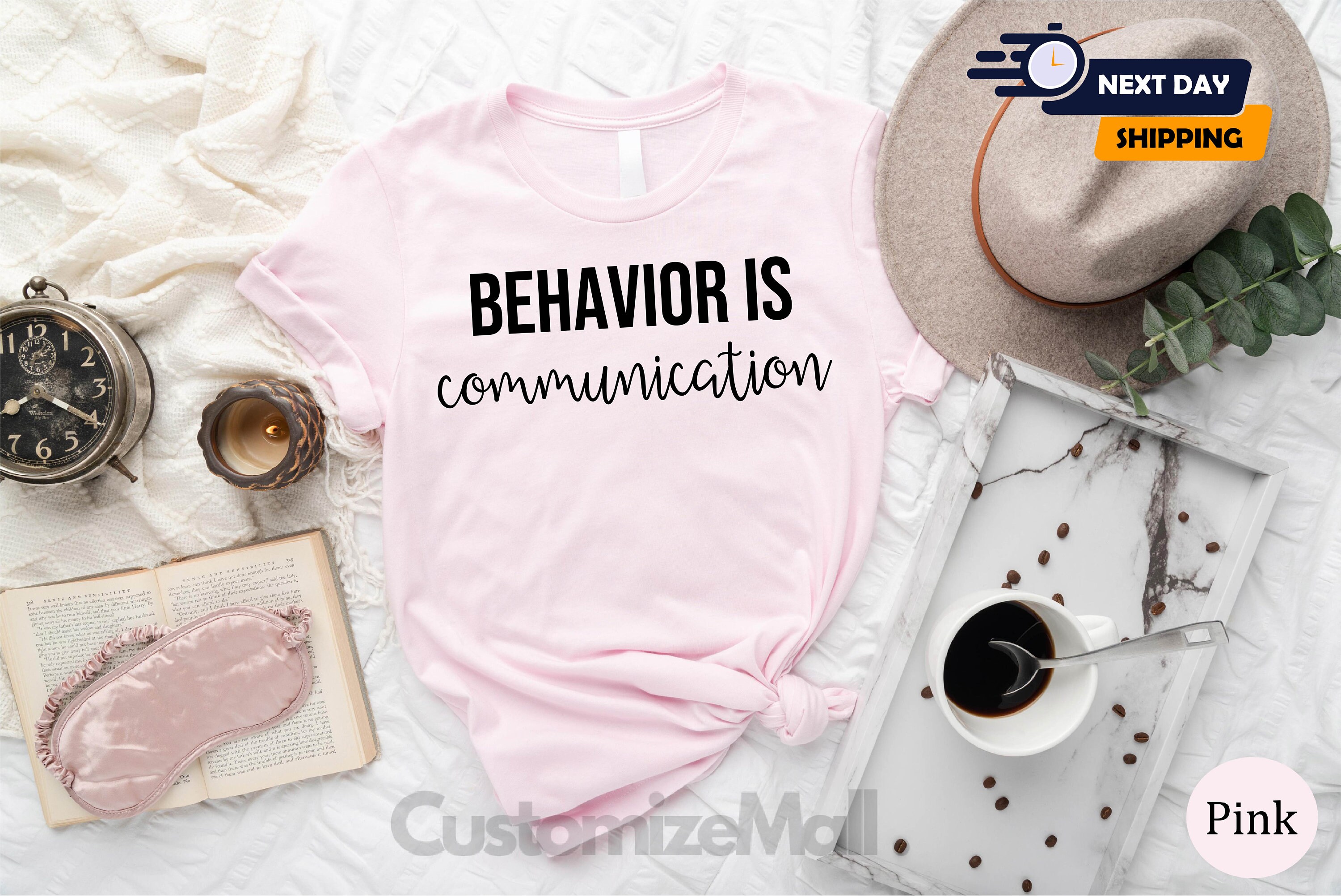Behavior Is Communication T-Shirt For Women - Special Education Teacher Inspirational Tee, Cotton Blend - View #11