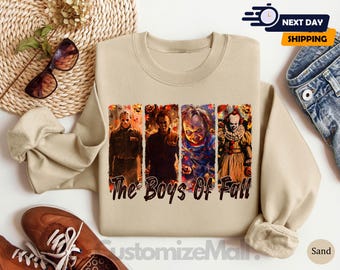 The Boys Of Fall Sweatshirt, Halloween Horror Characters Sweatshirt, Halloween Horror Sweatshirt, Horror Movie Sweatshirt, Retro Halloween