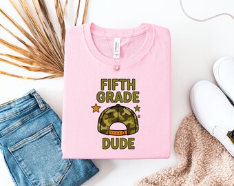 Fifth Grade Dude Shirt, 5th Grade Boy Tee, First Day Of Fifth Grade Shirt, Back To School Kids Graphic T Shirt