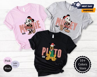 Mickey Mouse Shirt, Minnie Mouse Shirt, Pluto Shirt, Custom Disney Shirt, Disney Characters Shirt, Disney Family Shirts,Animal Kingdom Shirt
