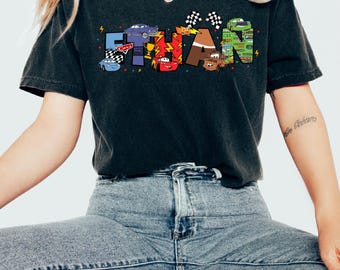 Cars Movie Comfort Colors Shirt, Disney Cars Shirt, Cars Movie Gifts, Pixar Shirt, Lightning McQueen Shirt, Tow Mater Shirt, Sally Shirts