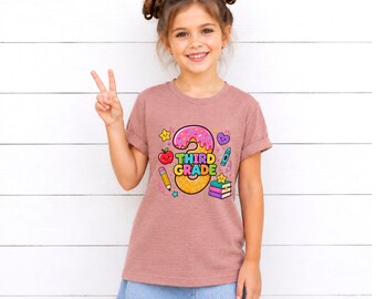 Third Grade Shirt, 3rd Grade Teacher Tee, First Day Of Third Grade Shirt, Back To School Graphic T Shirt, Elementary Teacher Gift