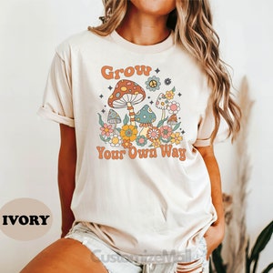 Grow Your Own Way (Pocket Front) w/ Mushrooms on Back - BASIC FLEECE CREWNECK