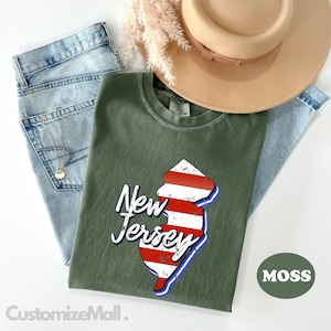 Comfort Colors New Jersey Shirt, New Jersey Travel, New Jersey State Shirt, New Jersey Map Shirt, New Jersey Gift, New Jersey Lover Gifts