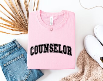 School Counselor Shirt, Counselor Varsity Tee, Back To School Counselor Gift, School Staff T Shirt