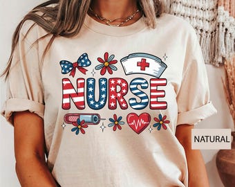 USA Nurse Shirt, 4th of July Shirt, Nurse Life USA Shirt, America Nurse Shirt, Memorial Day Shirt, Patriotic Nurse Shirt, Gift for Her