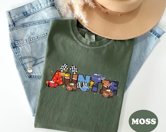 Comfort Colors Disney Cars Shirt For Kids, Lightning McQueen Birthday Outfit, Cars Movie T-Shirt, Race Car Theme Clothing, Disney Cars Shirt