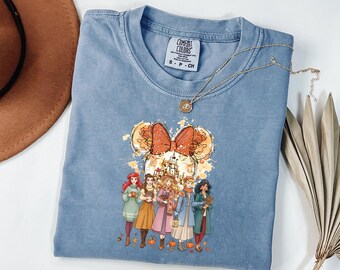 Comfort Colors® Halloween Princess Shirt,Halloween Girl Shirt, Autumn Princess Castle Tee, Disneyland Princess Shirt, Disneyworld Tee