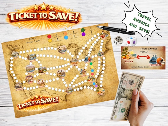 Ticket To Save-Travel America and Save Savings Challenge Game
