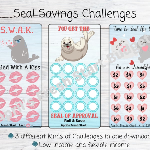 Seal Savings Challenges 3 A6 size challenges